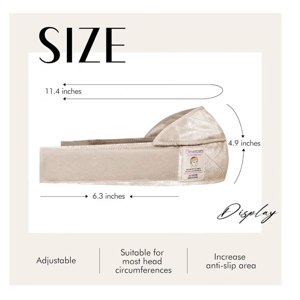 (2) Beige Wig Grip Headband